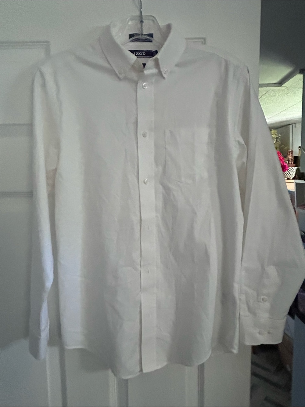 IZOD Boys White Oxford Button-Down Shirt